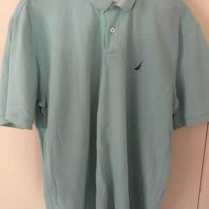 Nautica Polo short sleeve teal size XL
